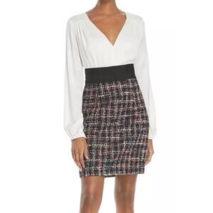 Milly Nicola Tweed Long Sleeve Dress Size 2